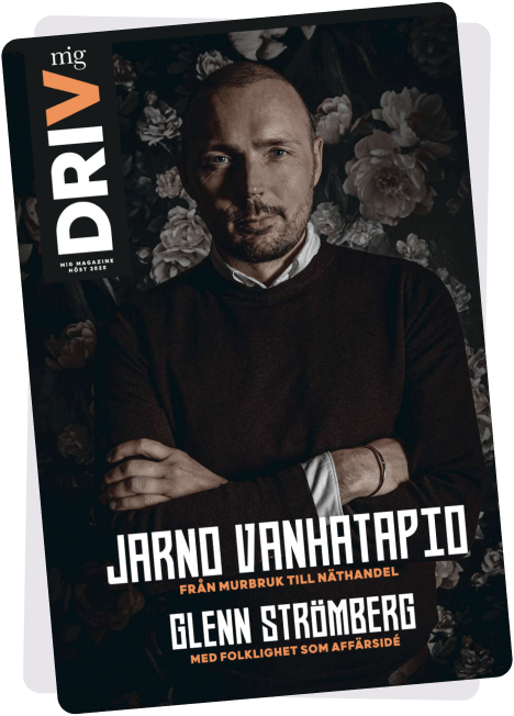 Bild på MiG magazine höst 2020 med Jarno Vanhatapio på omslagsbilden